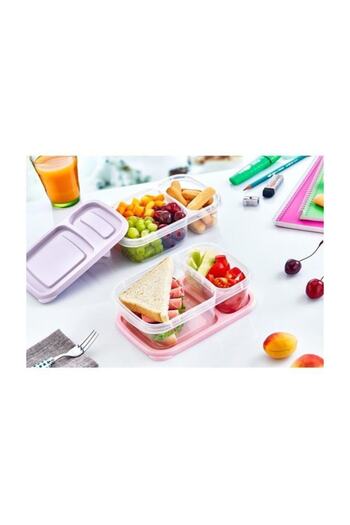 HOBBY LİFE 2 Compartment Storage Container 4 Pieces