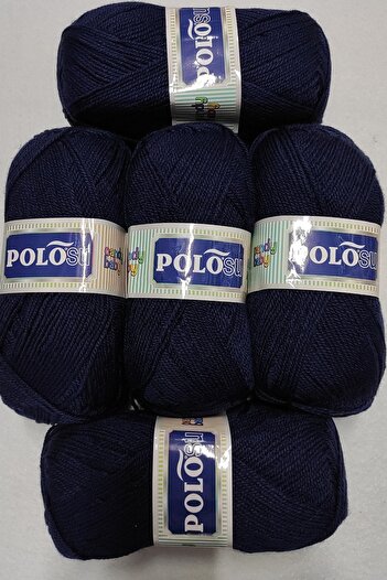 Polosu (5 τεμάχια) Candy Baby 232 Νήματα πλεκτομηχανής σε μπλε ναυτικό για πλέξιμο στο χέρι, για γιλέκο, ζακέτα, κορδόνι, πανί, πουλόβερ