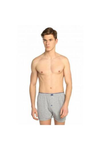 Tutku Men's Mixed Color 12 Pack Combed Cotton Buttoned Boxers