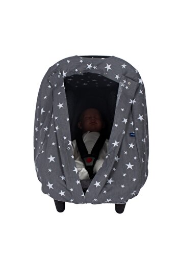 Sevi Bebe Unisex Baby Gray Star Baby Carrier Cover