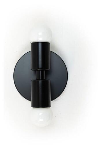 demet habek mylights Matte Black Double E 27 Lampholder Sconce Wall Lamp Up Down