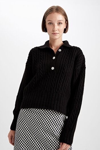 DeFacto Polo Neck Standard Fit Sweater - Z6481Az22Wn