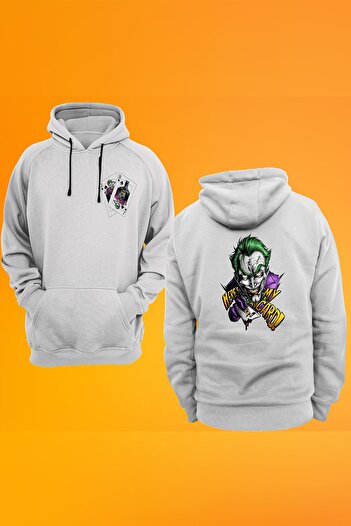 remonz Світшот з капюшоном без застібки з принтом «Joker Here's My Card»