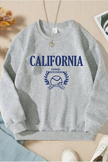 LePold Γκρι φούτερ California Tennis με στάμπα για κορίτσια/αγόρια