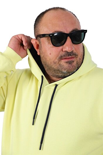 MocGrande Plus Size Men's Basic Sweat Hooded 11700