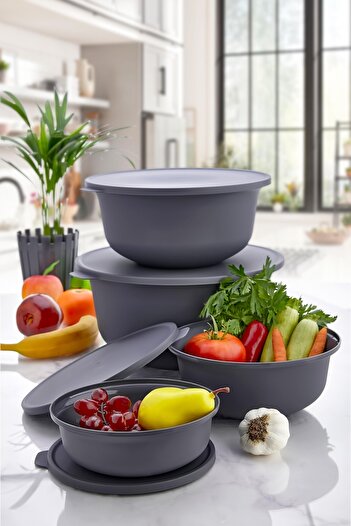 HOMENIVA 4 Size Storage Container Set with Lid - Dough Fermenting Container (7,5 Lt + 4lt + 2lt + 1lt)
