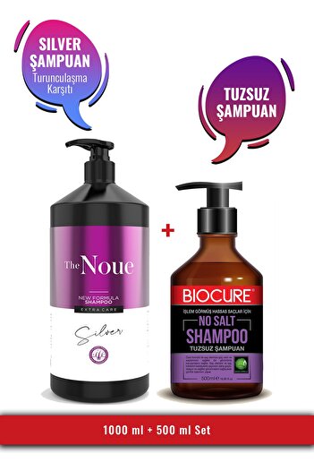 Biocure Purple Platinum Gray White - Anti-Orange Shampoo, Salt-Free and Suitable for Hair