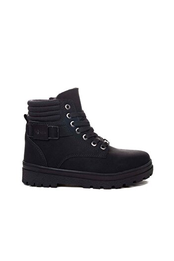 Wickers Children's Boots Wool Inner Lining Non-Slip Thermo Sole Zippered Lace-Up Model