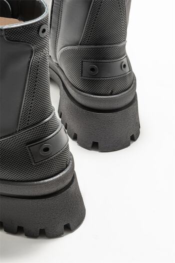 Elle Shoes Siyah Deri Kadın Günlük Bot
