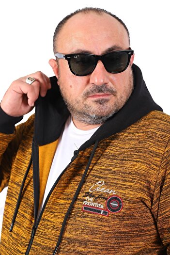 Starbattal Men's Sweat Frontier 22726 - Plus Size Mustard