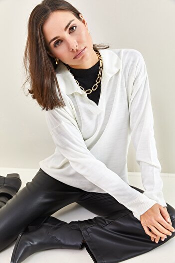 Bianco Lucci Γυναικεία μπλούζα Polo Neck Basic