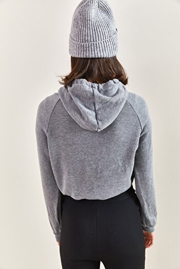 Bianco Lucci Women's Hooded 2 Thread Sweatshirt