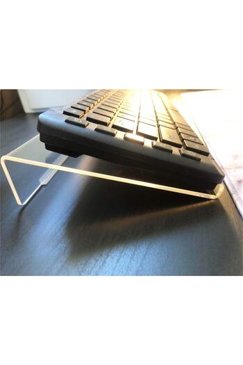 Pleksivent Plexi Transparent Keyboard Riser Stand 45x18 Cm