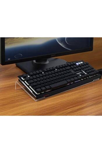 Pleksivent Plexi Transparent Keyboard Riser Stand 45x18 Cm