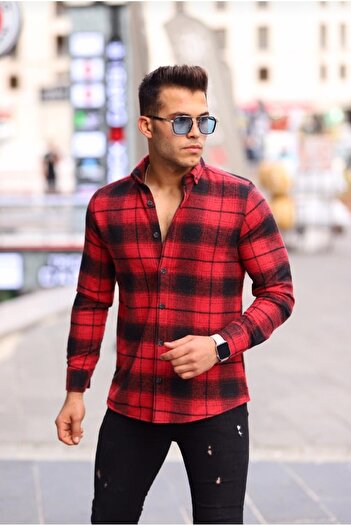 YNGMENCLASS Ανδρικό πουκάμισο ξυλοκόπο Slim Fit