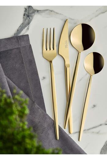 The Mia Isla Çatal Kaşık Bıçak Seti Gold 24 Parça