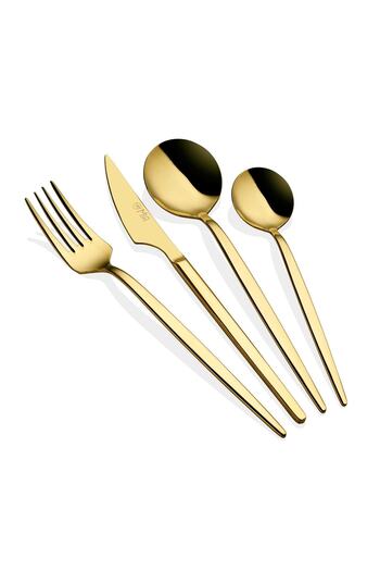 The Mia Isla Çatal Kaşık Bıçak Seti Gold 24 Parça