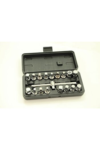 Worldforce Worldfroce 18 Piece Oil Plug Wrench Set Full Assortment 3/8" Inlet Sump Socket Set