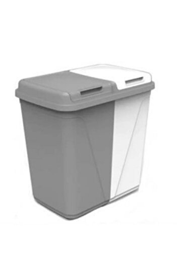 Bayev 60 Lt Hospital Clinical Kindergarten Dirty Basket - Two Compartment Overshoes Bonnet Box