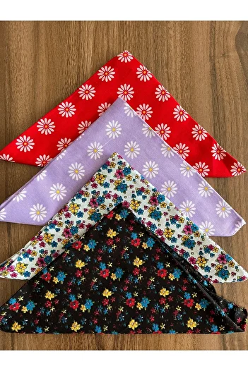 Gülerbandana by yunus güler Ethnic Pattern Mixed Bandana Set of 4