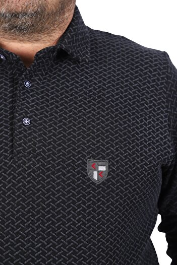 Starbattal Μεγάλο μέγεθος Polo Neck Sweat Impact Mc 22717-μαύρο