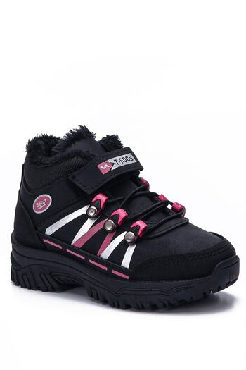 eformoda by emre yılmaz Black Fuchsia Kids Boots Bl03