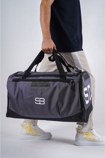 Solo Bag Large Size Unisex Gray Sports Fitness And Travel Bag With Shoe Compartment