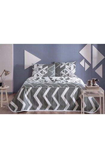 Taç Rain 100% Cotton Double Duvet Set Gray