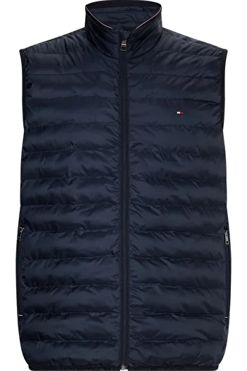 Tommy Hilfiger Csomagolható újrahasznosított mellény sötétkék mellény kabát