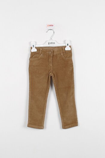 incity Girl's Camel Velvet Trousers