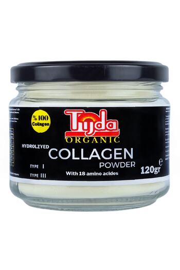 TİJDA Organic Collagen Powder 120 Gr. Tip 1 & 3 Collagen Skin Health Hair & Nail Support Joint Health
