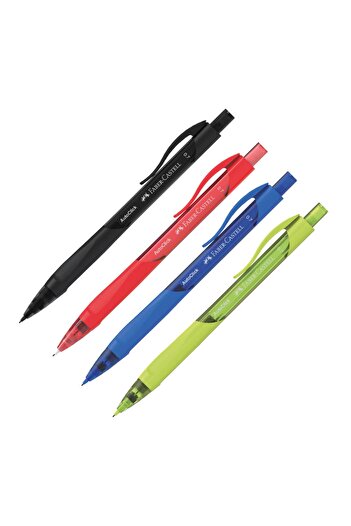 Faber Castell قلم متعدد الاستخدامات من Auto Clıck مقاس 0.7 مم باللون الأحمر
