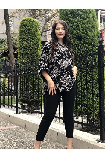 AYHAN Black Chiffon Shirt - Women's Three-Quarter Sleeve