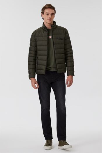 Lee Cooper Σκούρο Πράσινο Ανδρικό Παλτό 231 Lcm 232010 James K. Green