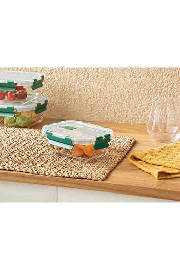 English Home Green Glass Storage Container - 400 Ml