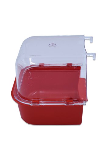Hedicaret Bird Bath Red Luxury Bathtub Budgie Canary