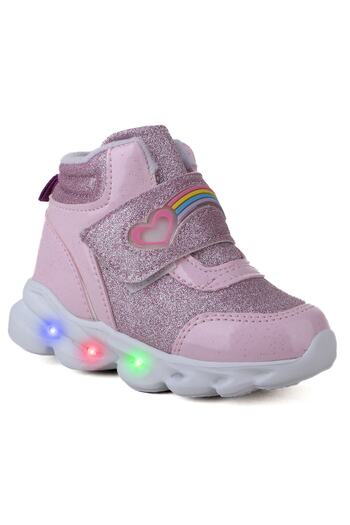 Vojo Lighted Comfortable Sole Girl's Boots - Velcro Rainbow