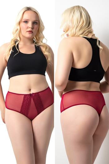 Özlem & Donex Bg7027 Women's Lace High Waist Thong Panties