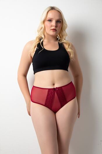 Özlem & Donex Bg7027 Women's Lace High Waist Thong Panties