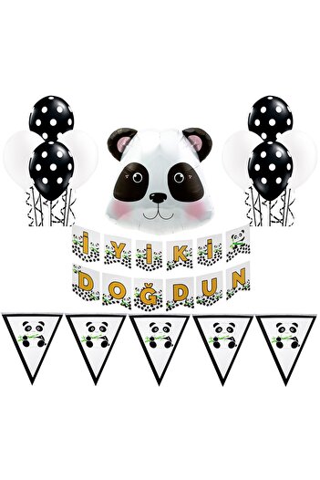 Partimarka Panda Birthday Decoration Set