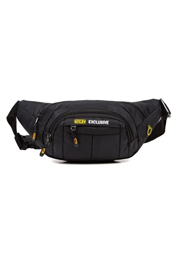 Torz Men's Waist Bag Diagonal Waterproof Fabric Chest Cross Bag with Headphone Outlet