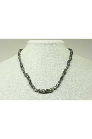 Yasamtohumu Labradorit Taşı Doğal Parçalar Kolye (klipsli) (25557)