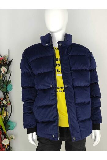 MODA ARPOL 6-15 Years Old Boy's Velvet Coat with Thick Side Pockets