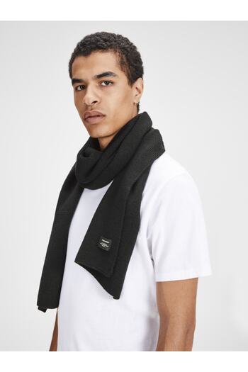 Jack & Jones Einfarbiger Schal mit Logo-Details