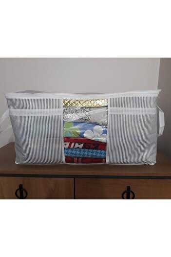 Özlem Toys 2 Pieces Large Volume Bedspread Quilt Pillow Storage Bag Storage Bag 75x40x40 Cm