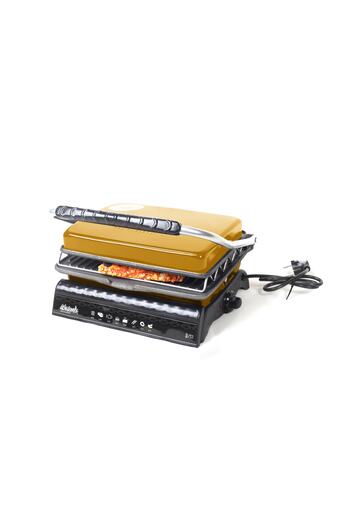 Dökümix Ultra Plus Organic Cast Iron Grill & Toaster with Gold Grill Apparatus, brush, oil pot