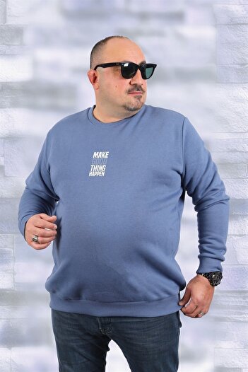 MocGrande Sweat unisex de mărime mare Make Good 22734 Albastru