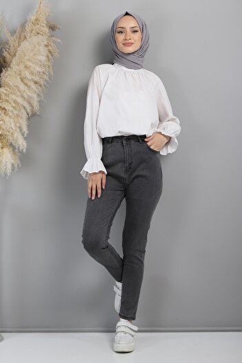 Modamihram Τζιν παντελόνι Oversize Anthracite 6032