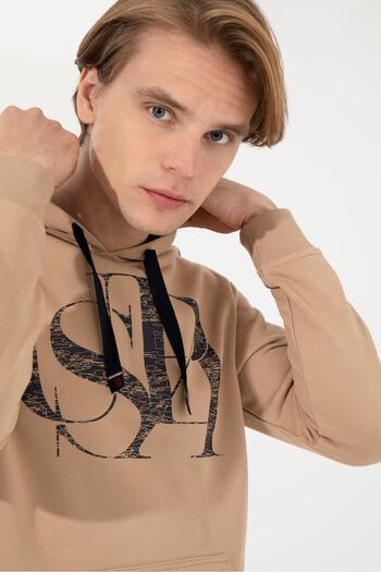 U.S. Polo Assn. Καφέ ανδρικό φούτερ
