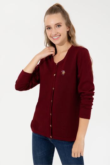 U.S. Polo Assn. سترة نسائية حمراء Catine-sk22